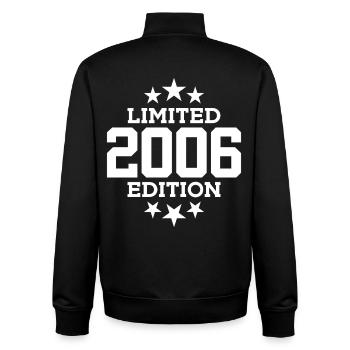 LIMITED EDITION 2006 19TH BIRTHDAY - Unisex Organic Zip Sweatshirt by Stanley/Stella - black - Back - AI Model Male 185 light (185cm)
