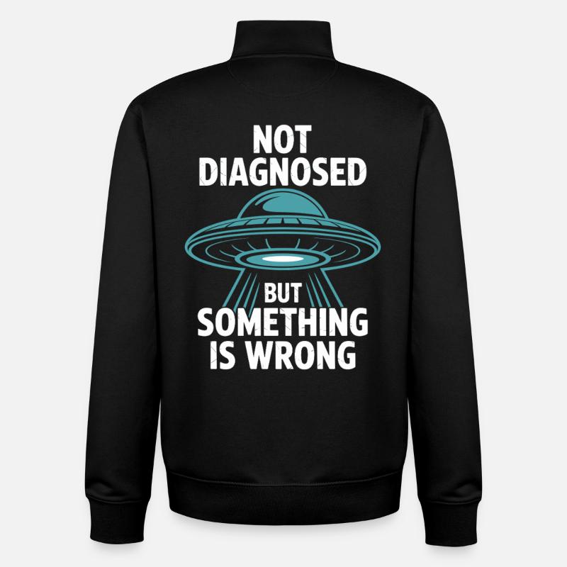 Pas diagnostiqué, mais quelque chose convient - Sweat zippé unisexe en coton bio Stanley/Stella - noir