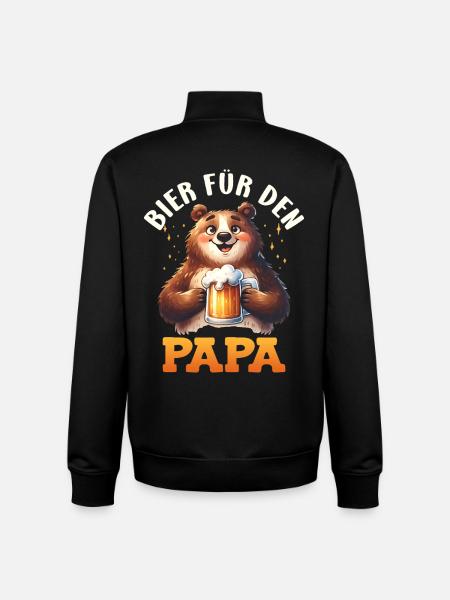 Father-to-be BEER FOR DAD Funny - Unisex Organic Zip Sweatshirt by Stanley/Stella - black