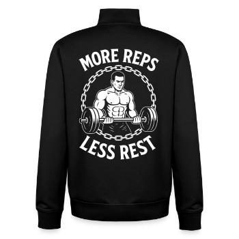 Calisthenics Fitness Gym Training Workout More - Unisex Organic Zip Sweatshirt by Stanley/Stella - black - Back - AI Model Male 185 light (185cm)
