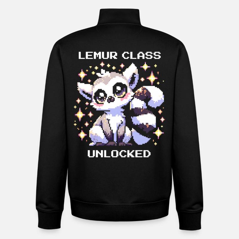 Lemur Class Unlocked | RPG, Leveling - Unisex Organic Zip Sweatshirt by Stanley/Stella - black