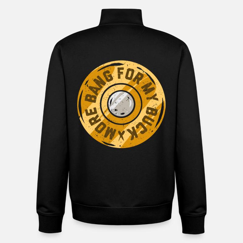 Tontaubenschießen Wurfscheibenschießen - Unisex Organic Zip Sweatshirt von Stanley/Stella - Schwarz