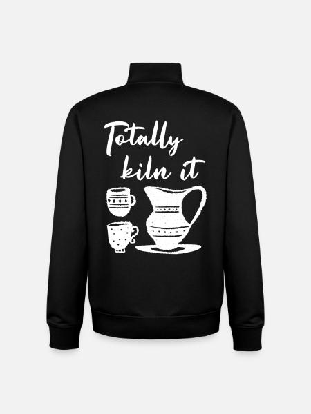 Totally bin it coffee kitchen illustration - Unisex Organic Zip Sweatshirt by Stanley/Stella - black