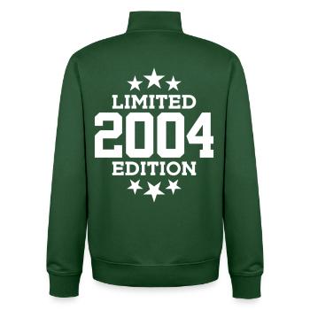 ÉDITION LIMITÉE 2004 22E ANNIVERSAIRE - Sweat zippé unisexe en coton bio Stanley/Stella - vert bouteille - Dos - AI Model Male 185 dark (185cm)