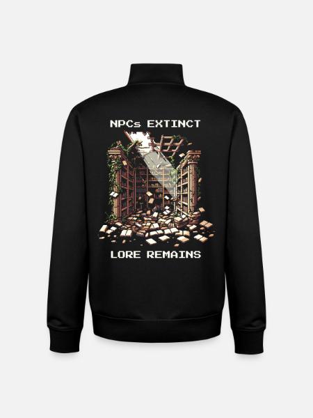 NPCs gone, lore stays | Post-apocalyptic - Unisex Organic Zip Sweatshirt by Stanley/Stella - black