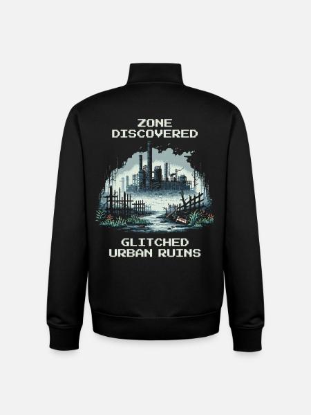 Zone Discovered: Bugged City Ruins - Unisex Organic Zip Sweatshirt by Stanley/Stella - black