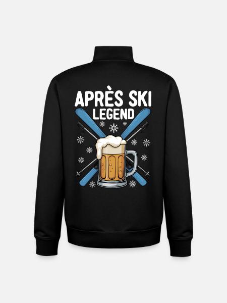 Après Ski Legend - Unisex Organic Zip Sweatshirt by Stanley/Stella - black