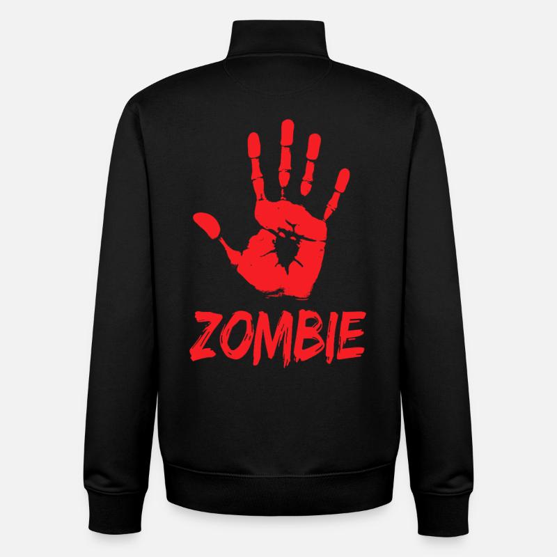 Zombie Hand Halloween Apokalypse - Unisex Organic Zip Sweatshirt von Stanley/Stella - Schwarz
