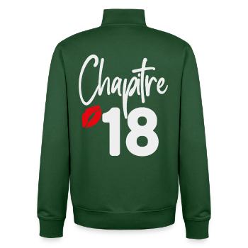 Design Geburtstag 18 Jahre altes Mädchen Kapitel 18 - Unisex Organic Zip Sweatshirt von Stanley/Stella - Flaschengrün - Hinten - AI Model Male 185 dark (185cm)