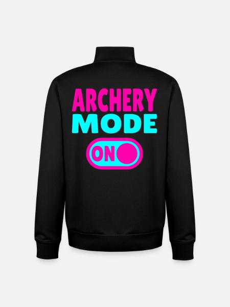 Archery Mode ON - Unisex Organic Zip Sweatshirt by Stanley/Stella - black