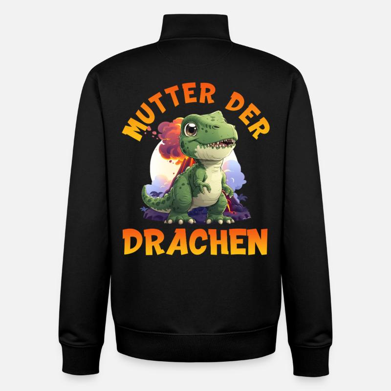 Werdende Mütter MUTTER DER DRACHEN Lustig - Unisex Organic Zip Sweatshirt von Stanley/Stella - Schwarz