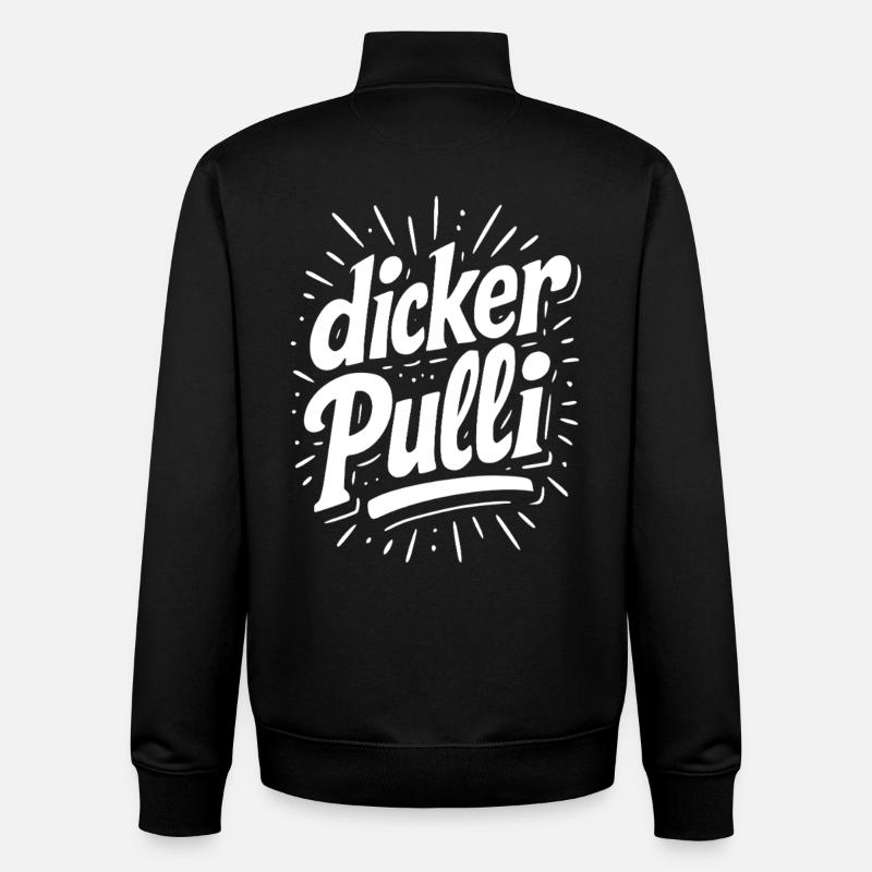 Pull épais Neon Typo - Sweat zippé unisexe en coton bio Stanley/Stella - noir