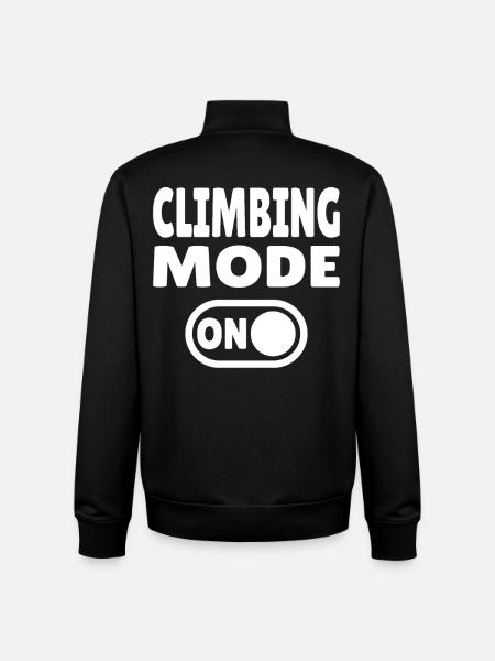 Mode d’escalade activé – Style Boulder & Kletter - Sweat zippé unisexe en coton bio Stanley/Stella - noir