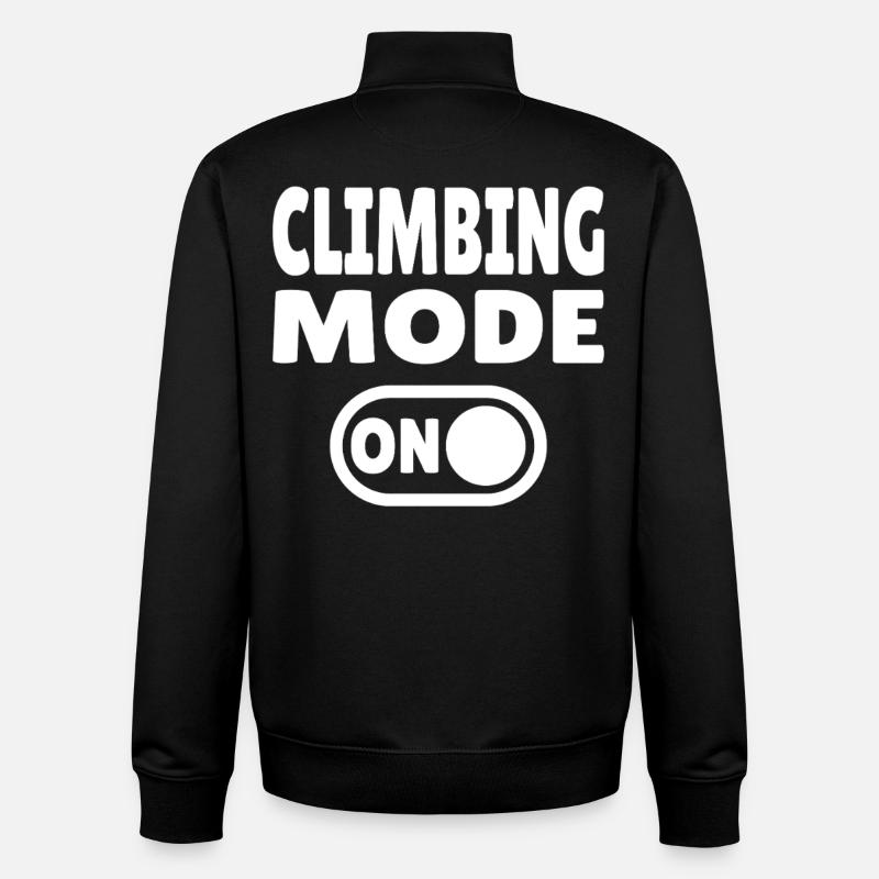 Climbing Mode ON – Boulder & Kletter Style - Unisex Organic Zip Sweatshirt by Stanley/Stella - black