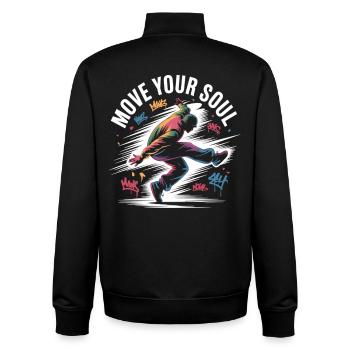 Streetdance Beat – Urban DJ Musik Design - Unisex Organic Zip Sweatshirt von Stanley/Stella - Schwarz - Hinten - AI Model Male 185 light (185cm)