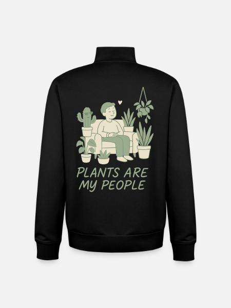 Pflanzen Sind Meine Freunde - Unisex Organic Zip Sweatshirt von Stanley/Stella - Schwarz