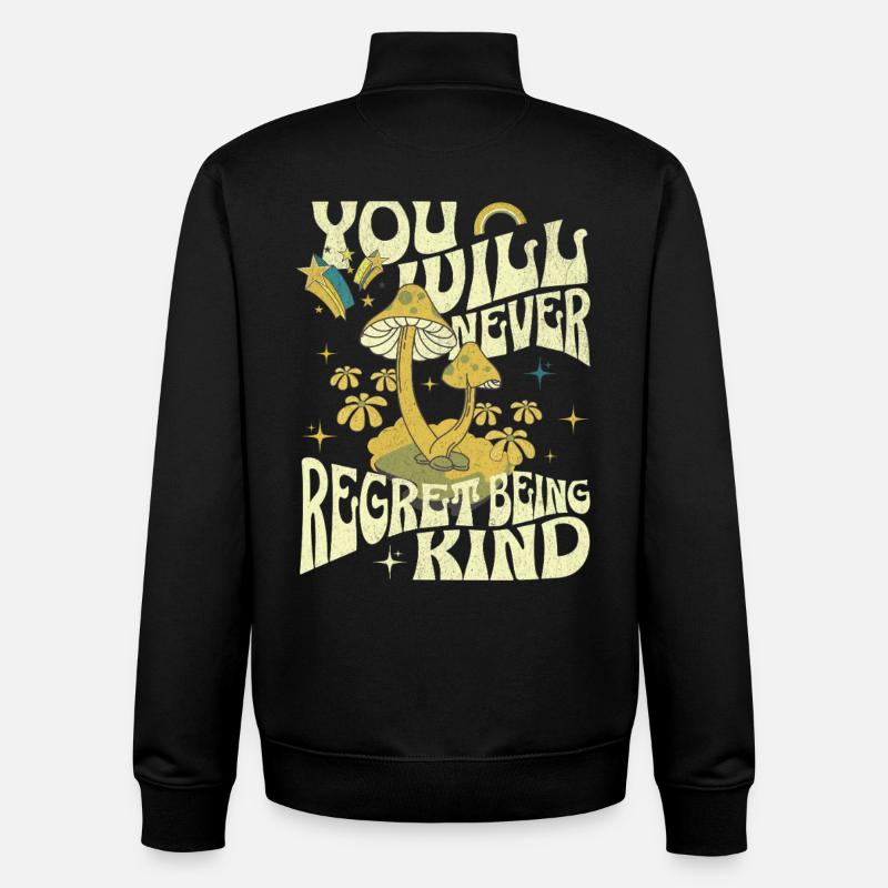 PilzTraum Sei freundlich - Unisex Organic Zip Sweatshirt von Stanley/Stella - Schwarz