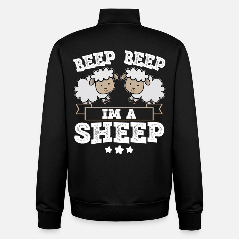 Beep Beep In A Sheep - Unisex Organic Zip Sweatshirt by Stanley/Stella - black