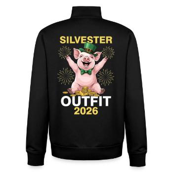 Tenue du réveillon du Nouvel An 2026 - Sweat zippé unisexe en coton bio Stanley/Stella - noir - Dos - AI Model Male 185 light (185cm)
