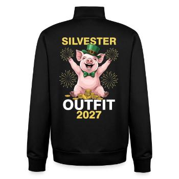 Tenue du réveillon du Nouvel An 2026 - Sweat zippé unisexe en coton bio Stanley/Stella - noir - Dos - AI Model Male 185 light (185cm)