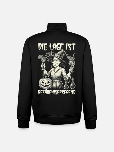 The situation is drunkenness - Unisex Organic Zip Sweatshirt by Stanley/Stella - black