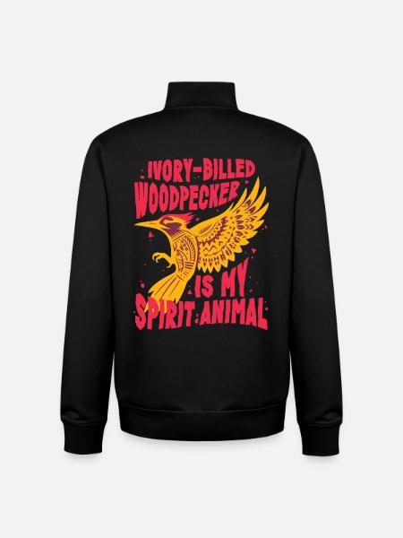 Elfenbein Specht Vogelbeobachter - Unisex Organic Zip Sweatshirt von Stanley/Stella - Schwarz