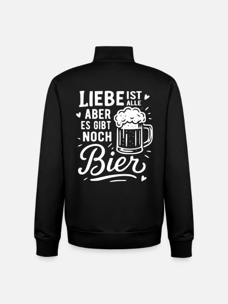 Love is all - There's still beer - Unisex Organic Zip Sweatshirt by Stanley/Stella - black