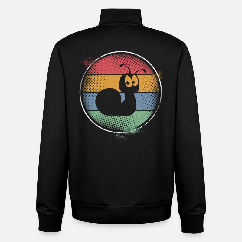 escargot - Sweat zippé unisexe en coton bio Stanley/Stella - noir