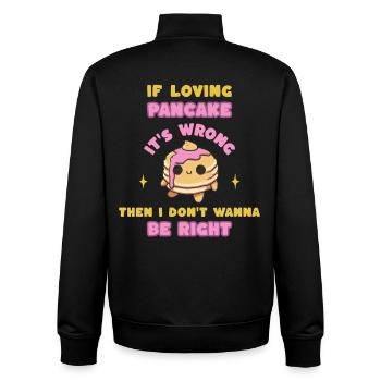 Waffelliebe Lustiges Waffel Design - Unisex Organic Zip Sweatshirt von Stanley/Stella - Schwarz - Hinten - AI Model Male 185 light (185cm)