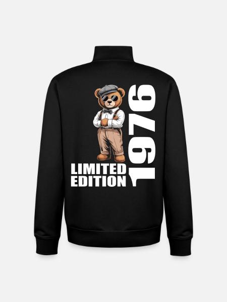 1976 Édition Limitée Ours Anniversaire 1976 - Sweat zippé unisexe en coton bio Stanley/Stella - noir