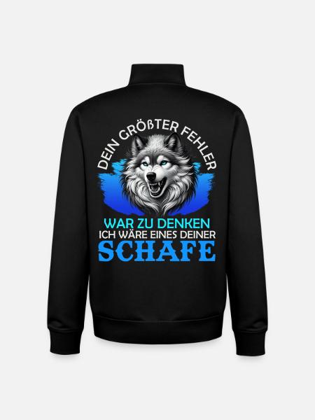 Wolf Spirit YOUR BIGGEST MISTAKE Fun - Unisex Organic Zip Sweatshirt by Stanley/Stella - black