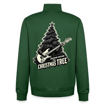 Schaukeln um den Weihnachtsbaum - Unisex Organic Zip Sweatshirt von Stanley/Stella - Flaschengrün - Hinten - AI Model Male 185 dark (185cm)
