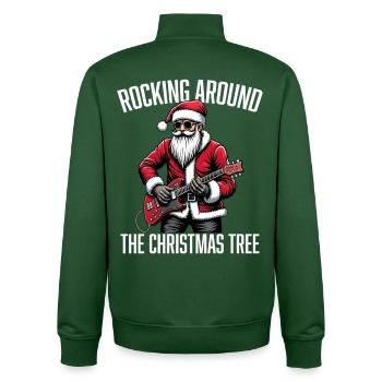 Schaukeln um den Weihnachtsbaum - Unisex Organic Zip Sweatshirt von Stanley/Stella - Flaschengrün - Hinten - AI Model Male 185 dark (185cm)