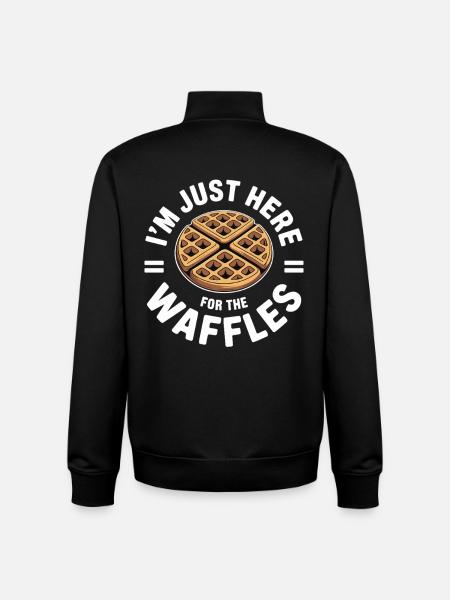 Waffle Love Funny Waffle Design - Unisex Organic Zip Sweatshirt by Stanley/Stella - black