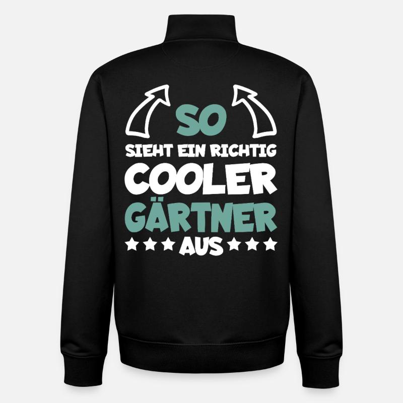 Jardinier vraiment cool drôle dire cadeau - Sweat zippé unisexe en coton bio Stanley/Stella - noir