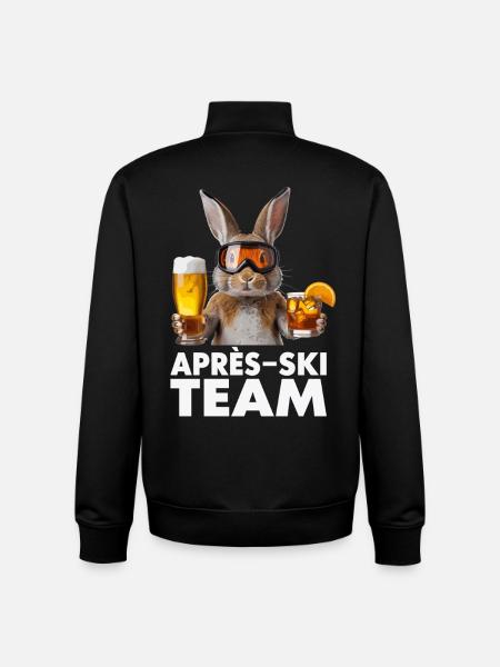 Après-ski bunny team - Unisex Organic Zip Sweatshirt by Stanley/Stella - black