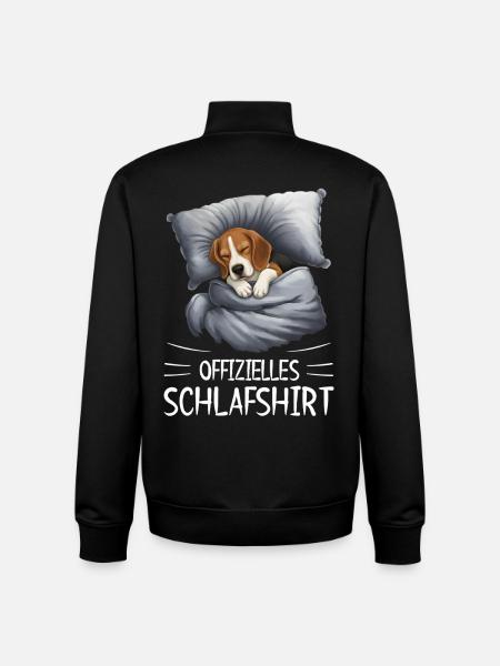 Beagle Schlafshirt Kuscheldecke - Unisex Organic Zip Sweatshirt von Stanley/Stella - Schwarz