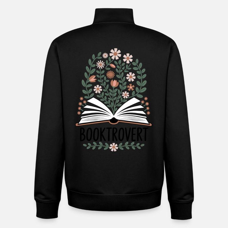Blütenlese Buchzauber - Unisex Organic Zip Sweatshirt von Stanley/Stella - Schwarz