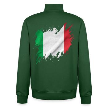 Flagge Italiens, abgerissen Stil - Unisex Organic Zip Sweatshirt von Stanley/Stella - Flaschengrün - Hinten - AI Model Male 185 dark (185cm)