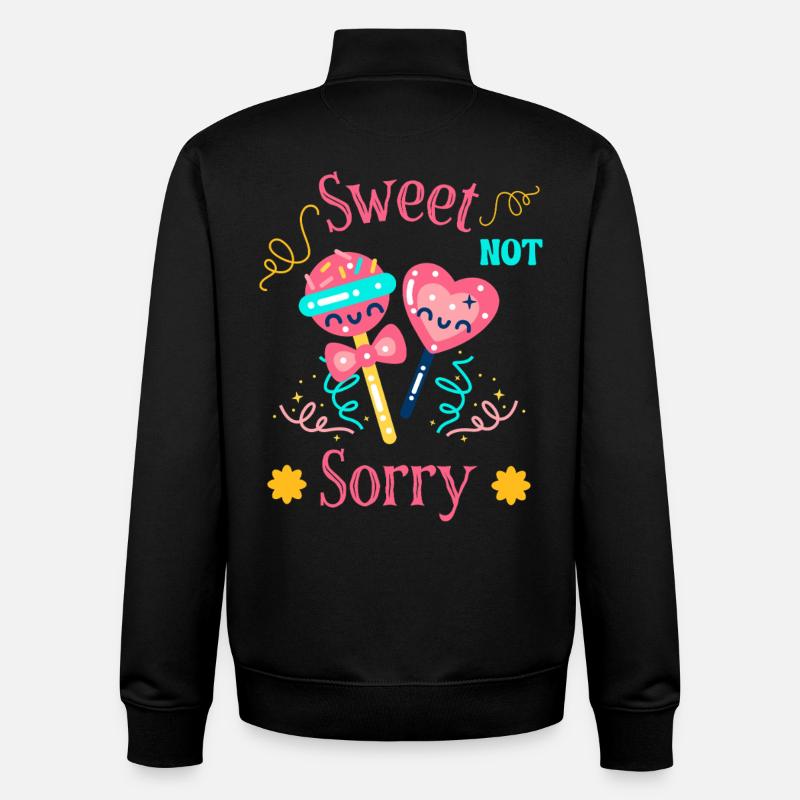 Sweet Sour Funny Candy Power Gift - Unisex Organic Zip Sweatshirt by Stanley/Stella - black