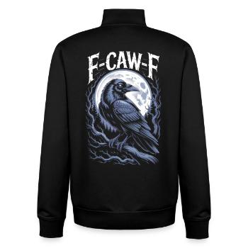 F-CAW-F Funny Raven Bird Noise Meme T-Shirt - Sweat zippé unisexe en coton bio Stanley/Stella - noir - Dos - AI Model Male 185 light (185cm)