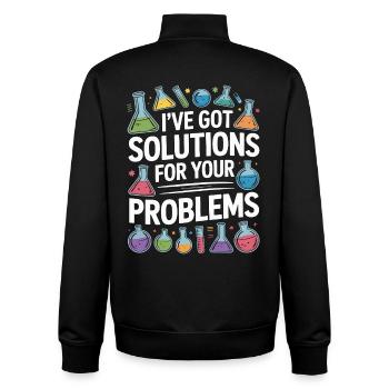 Lab Technician I've Got Solution For Medical Lab - Unisex Organic Zip Sweatshirt von Stanley/Stella - Schwarz - Hinten - AI Model Male 185 light (185cm)
