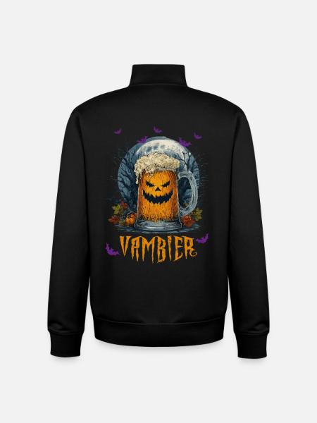 Vambier - Happy Halloween - Unisex Organic Zip Sweatshirt by Stanley/Stella - black
