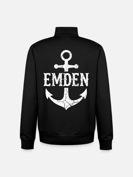 Anchor Emden North Sea - Unisex Organic Zip Sweatshirt by Stanley/Stella - black