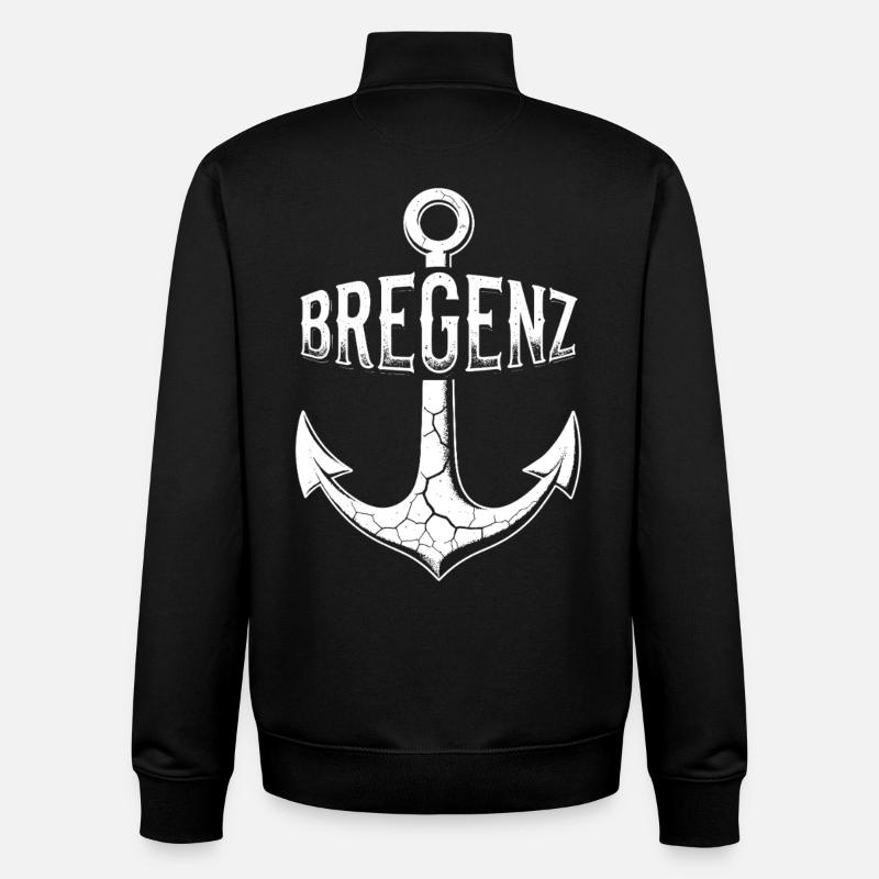Anker Bregenz Bodensee Österreich - Unisex Organic Zip Sweatshirt von Stanley/Stella - Schwarz
