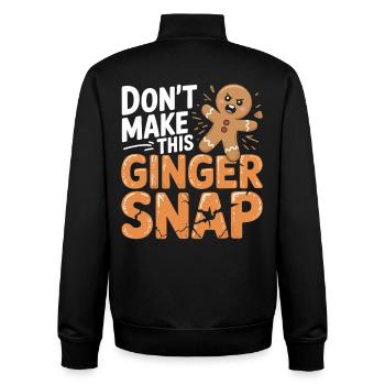 Don't Make This Ginger Snap - Unisex Organic Zip Sweatshirt von Stanley/Stella - Schwarz - Hinten - AI Model Male 185 light (185cm)