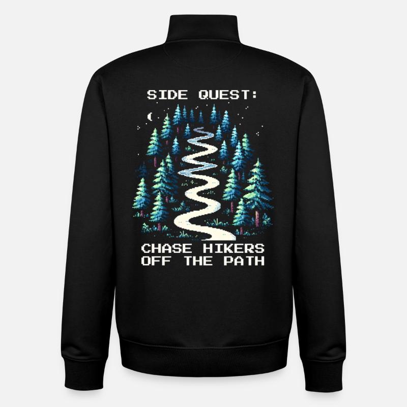 Side Quest: Hunting Wanderers | Ranger - Unisex Organic Zip Sweatshirt by Stanley/Stella - black