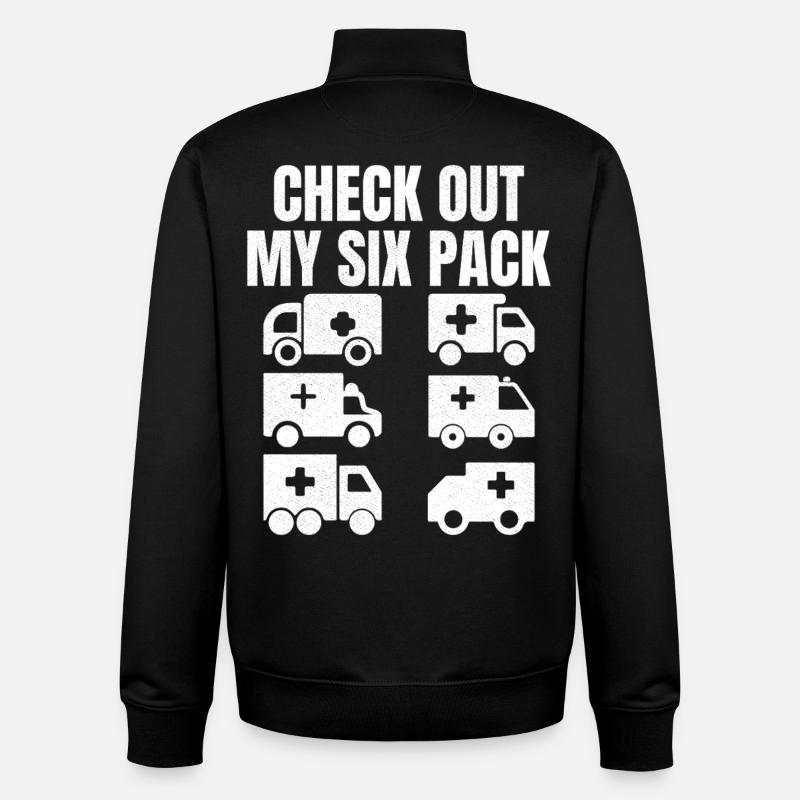 Check out my six Pack - Unisex Organic Zip Sweatshirt by Stanley/Stella - black