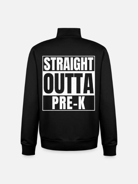 STRAIGHT OUTTA Pre-k - Unisex Organic Zip Sweatshirt by Stanley/Stella - black