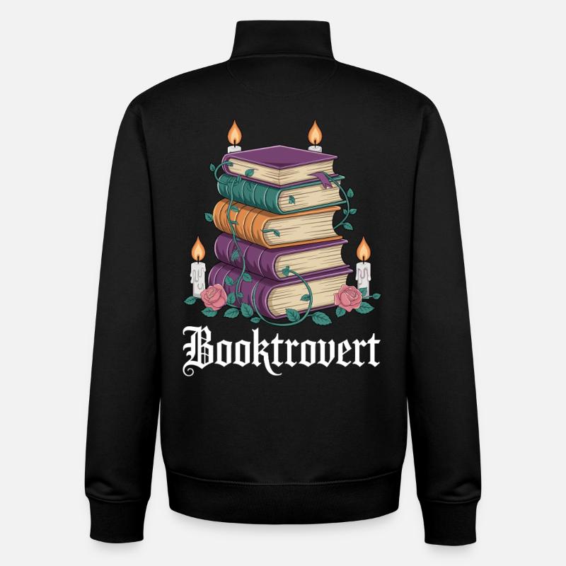 Booktrovert Bücherzauber - Unisex Organic Zip Sweatshirt von Stanley/Stella - Schwarz